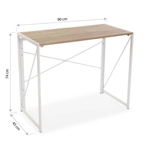Escritorio Plegable Estructura de Metal y Superficie de Madera JACK 21300030