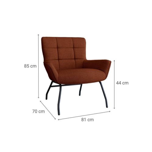 Butaca Fija Tapizada con Estructura de Metal DALIA CG1722