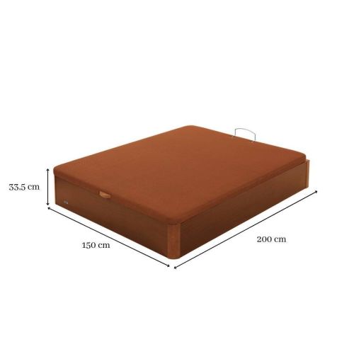 Canapé Abatible 150x200 cm en Madera Color Cerezo
