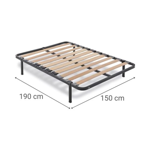 Somier Metálico con Lamas y Refuerzo Lumbar 150x190 cm SOMIFLEX F2 9231515