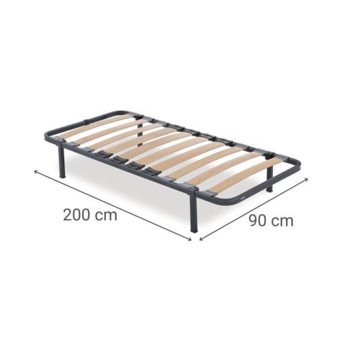 Somier Metálico con Lamas y Refuerzo Lumbar 90x200 cm SOMIFLEX F2 9231507