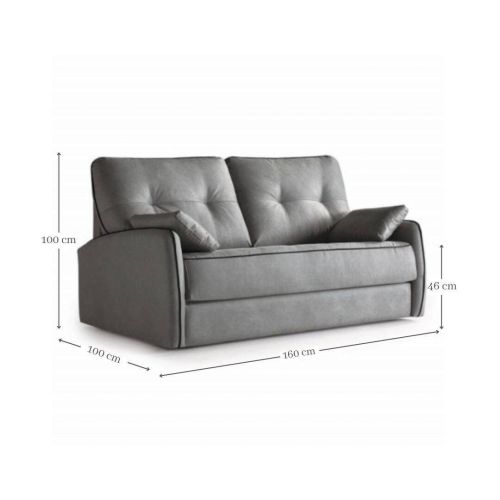 Sofá Cama 2 Plazas Tapizado en Tela SUSAN