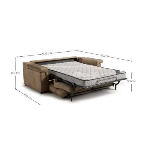 Sofá Cama 3 Plazas Modelo ANDREA Desenfundable