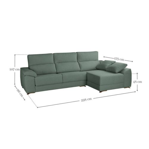 Chaise Longue Derecha con Asientos Deslizantes NERÓN
