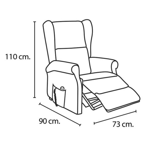 Sillón Relax Eléctrico Lenvanta Personas en Tela ALICANTE