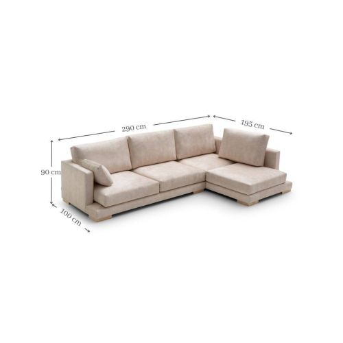 Sofá Chaise Longue de 290 cm Derecha KLUM