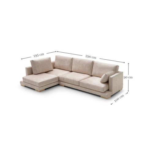 Sofá Chaise Longue de 290 cm Izquierda KLUM