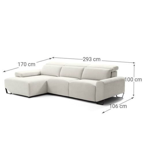 Sofá Chaise Longue Izquierda Deslizante al Suelo ÉXODO