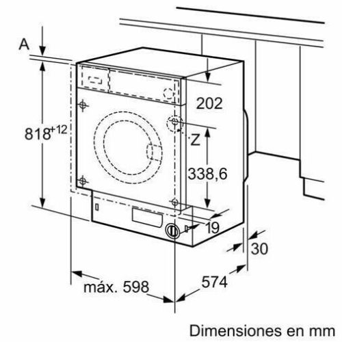 Lavadora Integrable Balay 8 kg 1400 rpm Clase C 3TI987B