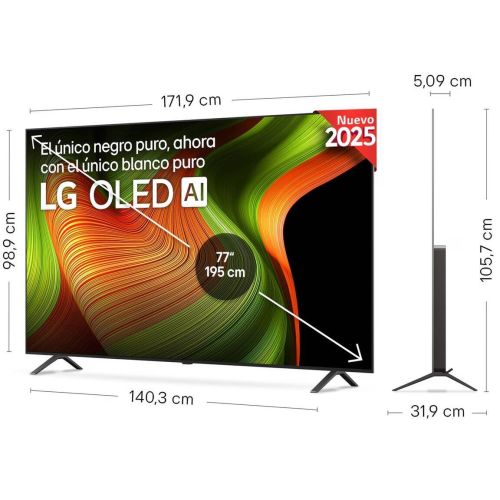 Televisor LG OLED 77" 4K 120Hz Smart TV WebOS AI OLED77B56LA