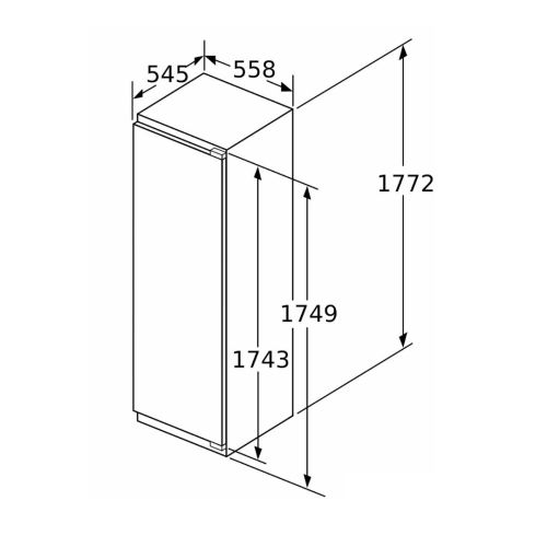 Congelador 211 L Vertical Integrable Clase E No Frost BALAY 3GIE737F
