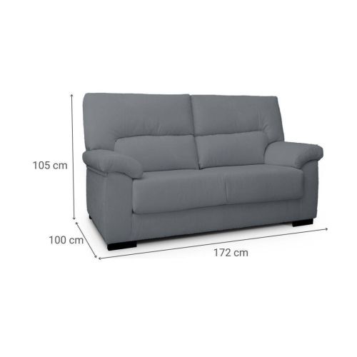 Sofá 2 Plazas 172 cm Tapizado en Tela DAURO