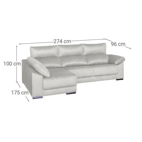 Chaise Longue Izquierda con Asientos Deslizantes VALENTIN