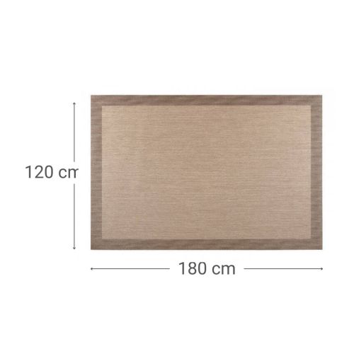 Alfombra de Tejido de Vinilo Color Beige-Tostado 120x180