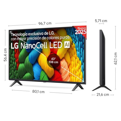 Televisor LG 43" NanoCell 4K Smart TV WebOS 43NANO80A6B
