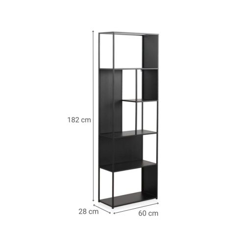 Estantería Metálica Color Negro en Acabado Negro GABAR 10945
