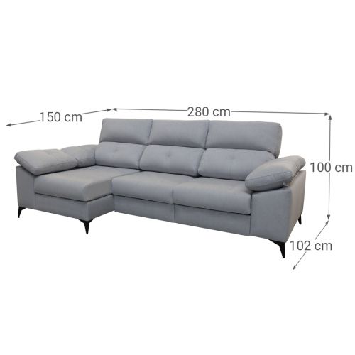 Sofá Chaise Longue Izquierda Deslizante SANTORINI