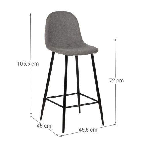 Taburete de Salón con Patas Metálicas
