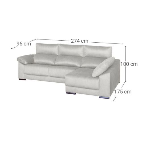 Chaise Longue Derecha con Asientos Deslizantes VALENTIN