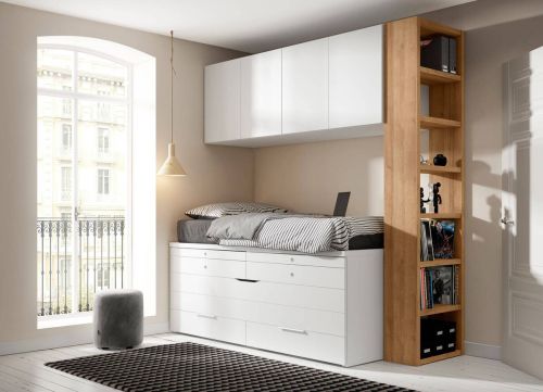 Cama Compacta Juvenil con 2 Cajones ADAPT Serie 1 STUDY+CONFORT