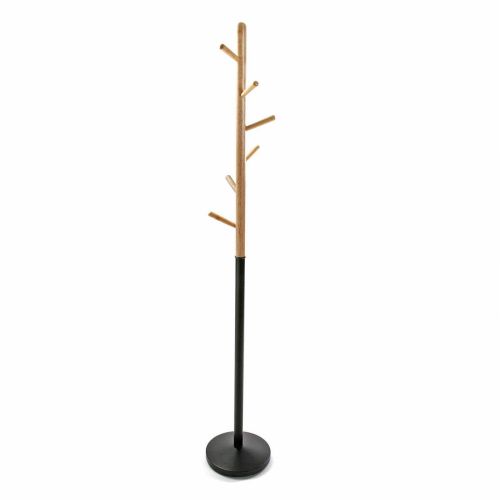 Perchero de 6 Colgadores 180 cm Color Natural-Negro HOLSTEBRO 18790501