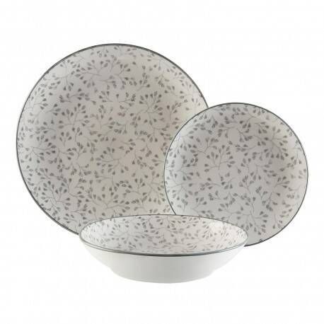 Vajilla de 18 Piezas de Porcelana OXFORD de Flores 22120088