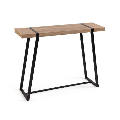 Consola Rectangular en MDF y Metal Negro 20880180