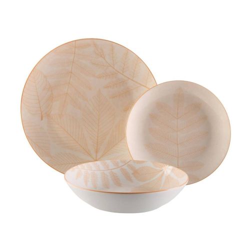 Vajilla de Porcelana 18 Piezas AYLEN Beige 22890002