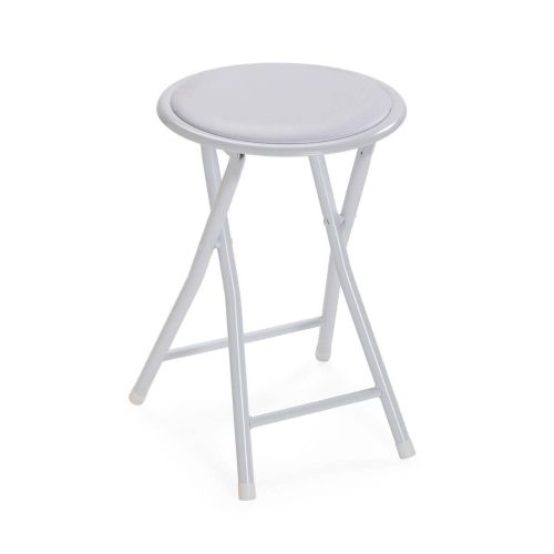 Taburete Plegable Metálico Blanco TOBY 30 cm 22930013