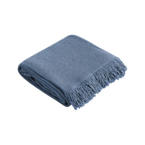 Manta Plaid de Algodón en Azul Índigo FAUSTO