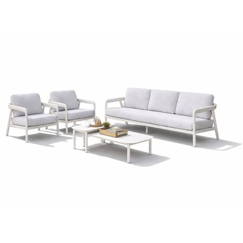 Conjunto de Jardín Aluminio y Olefina HUESCAR Crema