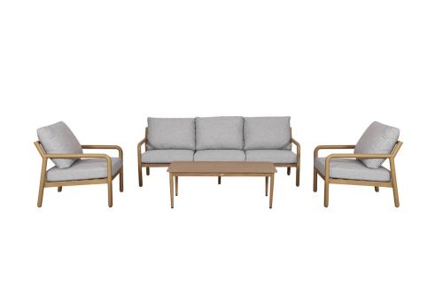 Conjunto de Jardín Madera con Cojines CACERES