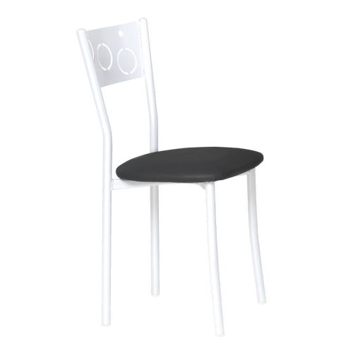 Silla de Cocina Blanca con Asiento Tapizado 919/BL
