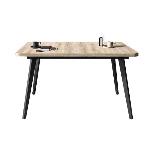 Mesa de Comedor Extensible Rectangular con Patas Metálicas Inclinadas M823