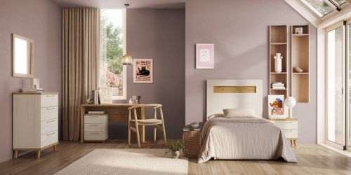 Composición de Dormitorio Juvenil Acabado Polar/Artisan KRONOS 5 N 820