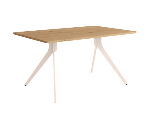 Mesa de Comedor Marfil Fija de 180 cm metal-Melamina ISEO