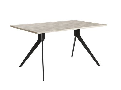 Mesa de Comedor Patas Negras Fija de 140 cm metal-Melamina ISEO