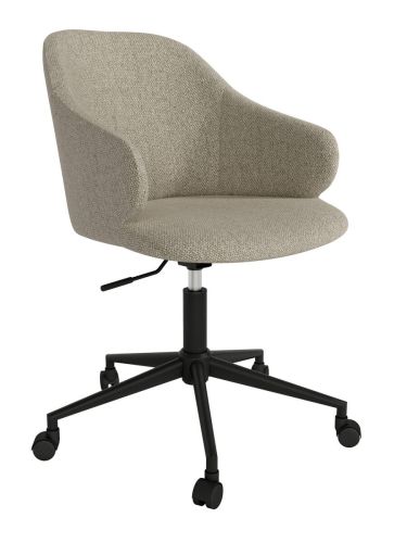 Silla giratoria tapizada con patas metálicas negras GLASGOW