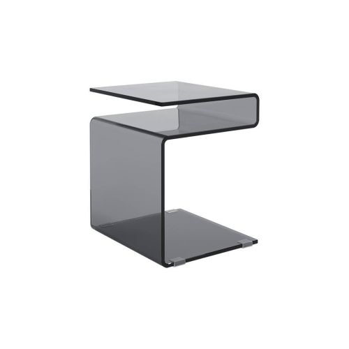 Mesa Auxiliar de Cristal con Revistero ZETA