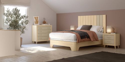 Conjunto de dormitorio Jordan Evo en blanco y perla Nº 19