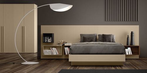 Conjunto de Dormitorio JORDAN EVO en Acabados, perla, java y grafito Nº 21