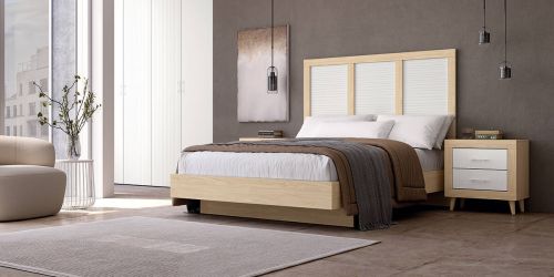 Conjunto de Dormitorio JORDAN EVO Color Blanco y Roble Nº 29