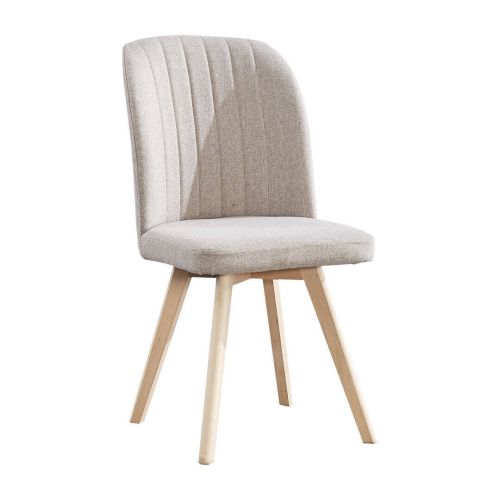 Silla de Comedor Tapizada con Patas de Madera LANE