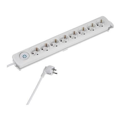 Regleta 1x8 Schuko 1,4 M Blanco VIVANCO EKLS8W 37651
