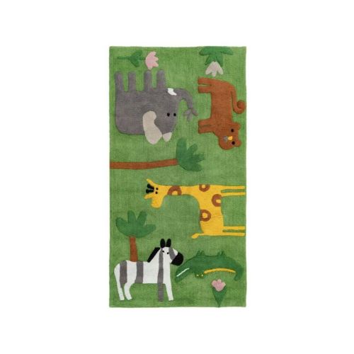 Alfombra para Niños con Animales 175x90 Fabricada con Algodón 608543