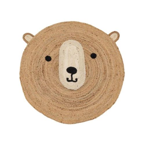 Alfombra Infantil Redonda de Yute Natural 609333