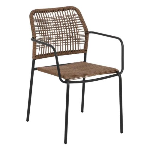 Silla de Jardín de Acero con Reposabrazos