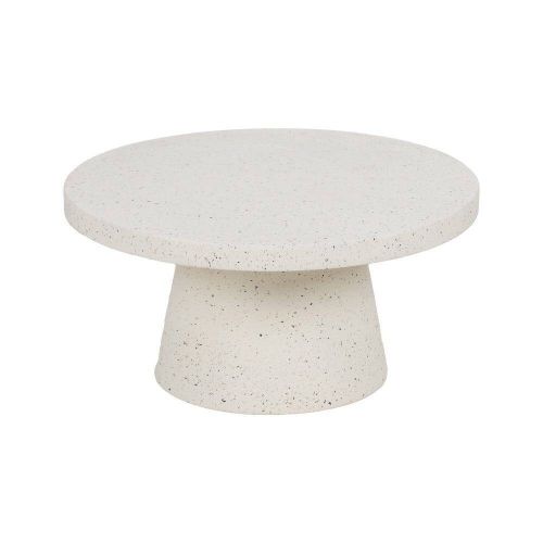 Mesa de Centro Blanca de Fibra de Magnesio 80 cm 613547