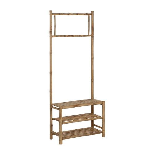 Perchero de Bambú Natural para Recibidor 70 cm