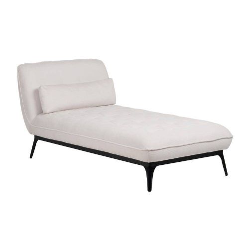 Sillón Chaiselongue Tejido-Metal 168 cm Color Crema 614712